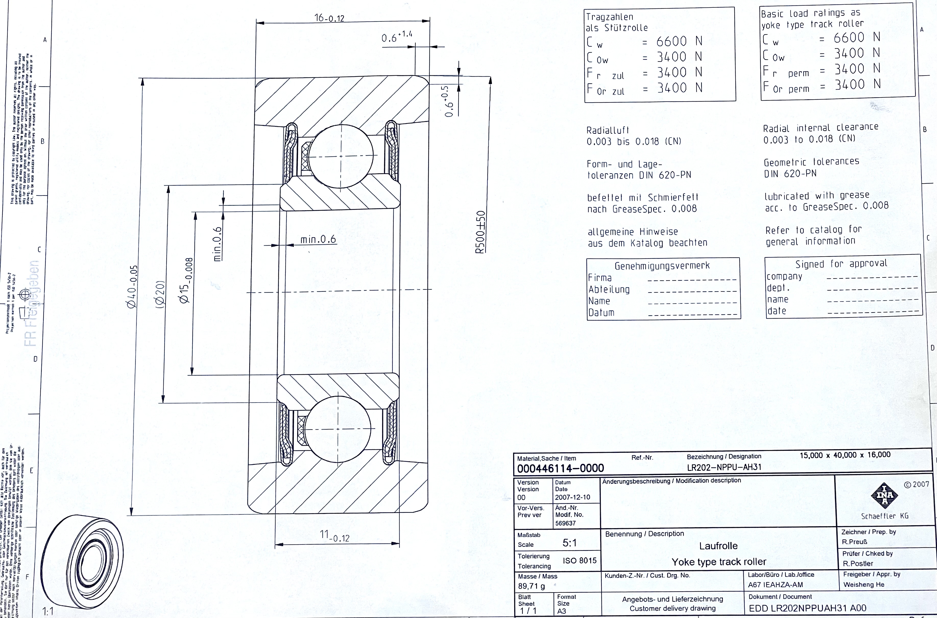 Ložisko LR 202 NPPU AH31 INA
