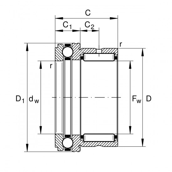Ložisko NKX 70 ZA INA