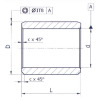 Tuleja cylindryczna - B60 455550 neu